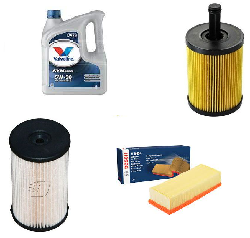 FULL SERVICE KIT FOR SKODA SUPERB 2.0 TDI BKD, BMP, CFFB, CLJA + 5L 5W-30 OIL