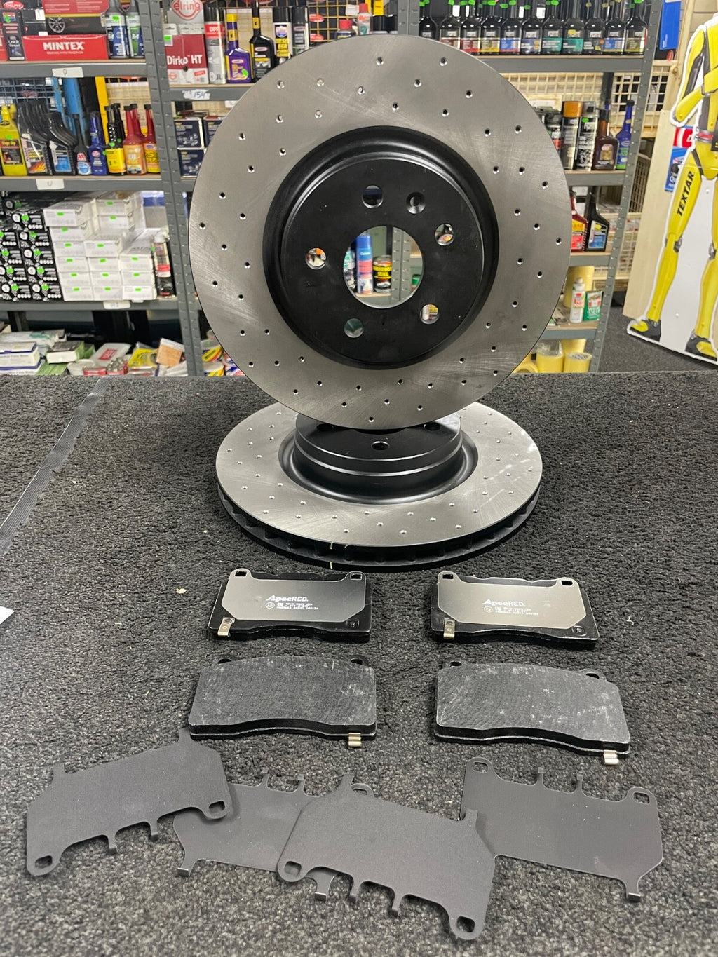 REAR DRILLED PERFORMANCE BRAKE DISCS PADS FIT TESLA MODEL X 100D (MK1) 365MM