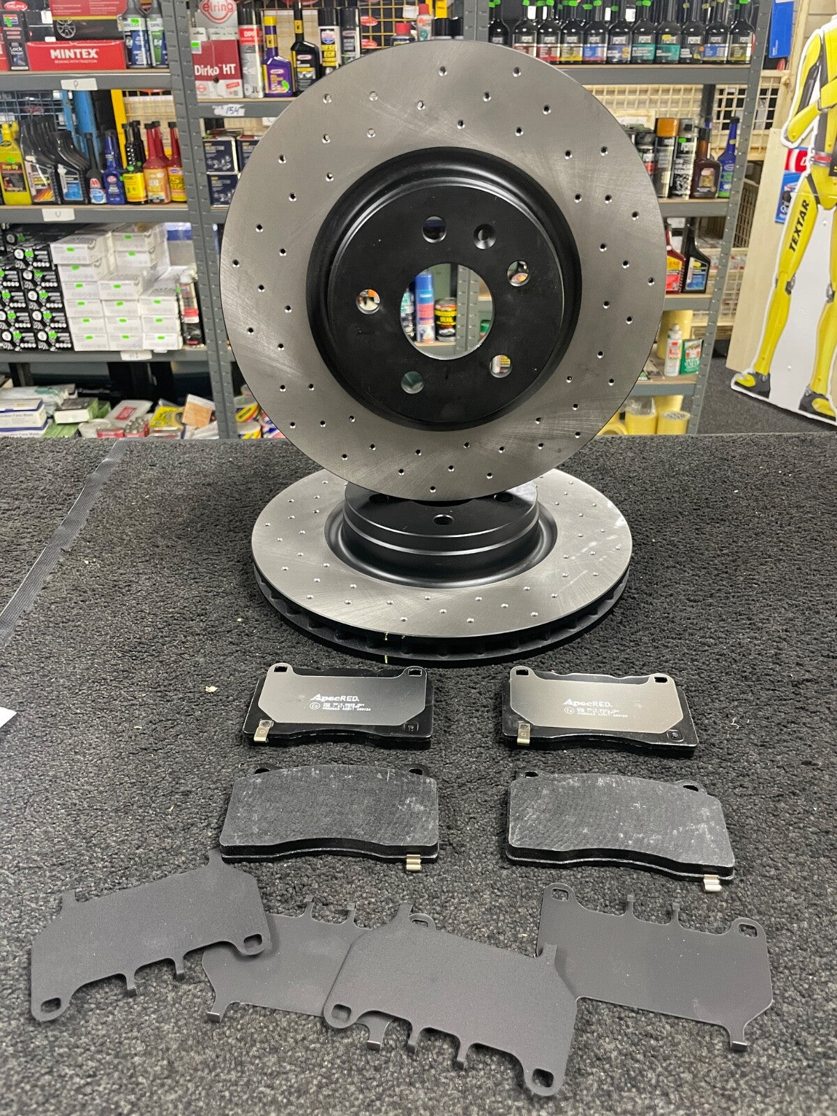 REAR DRILLED PERFORMANCE BRAKE DISCS PADS FIT TESLA MODEL X 100D (MK1) 365MM