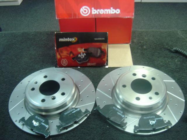 BMW 8540ci (E31) BREMBO DRILLED GROOVED BRAKE DISCS PADS REAR
