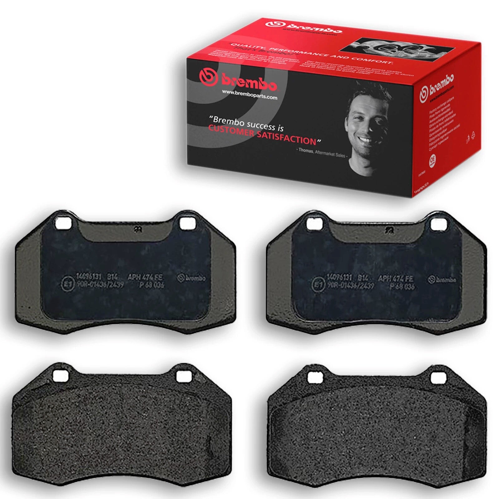 Clio 197 Front Brake Pads Mk3 Fits Renault Sport Megane 225 Brembo P68036