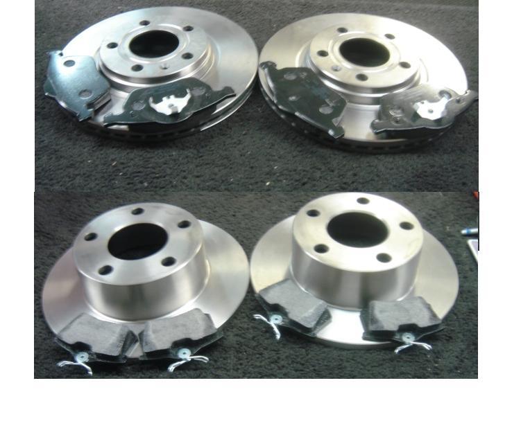 VW PASSAT 1996-2000 FRONT REAR BRAKE DISCS BRAKE PADS 282MM