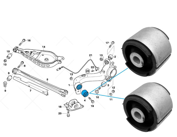 BMW 316 318 320 323 325 328 REAR AXLE TRAILING ARM BUSH