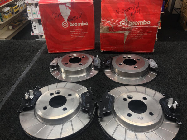 BMW MINI COOPER S R56 BREMBO GROOVED BRAKE DISC MINTEX BRAKE PAD FRONT REAR