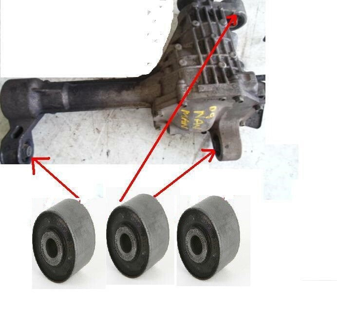 FOR NISSAN NAVARA D40 PATHFINDER DCi DIFF DIFFERENTIAL MOUNTING BUSHES X3
