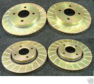 COUGAR 2.5 V6 GROOVED BRAKE DISC & BRAKE PADS FRNT REAR