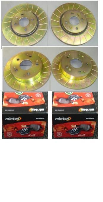 FOR  CIVIC TYPE R EP3 BRAKE DISC PERFORMANCE BRAKE DISC MINTEX PADS FR RR