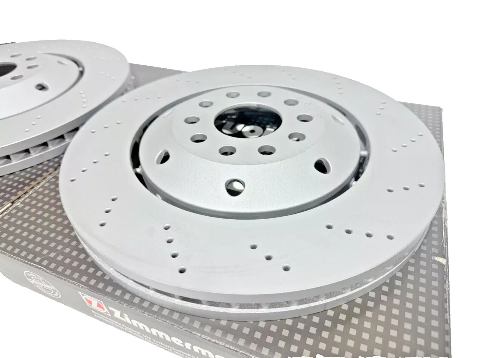 AUDI RS6 C5 2 FRONT BRAKE DISC DISCS 2002-05 GENUINE ZIMMERMAN DRILLED