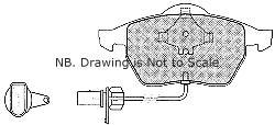 FORD GALAXY VW SHARAN 97> MINTEX FRONT BRAKE PADS +wire