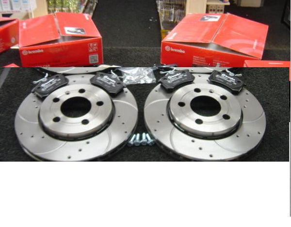 VW GOLF ANNIVERSARY BRAKE DISC PAD BREMBO REAR DRILLED GROOVED