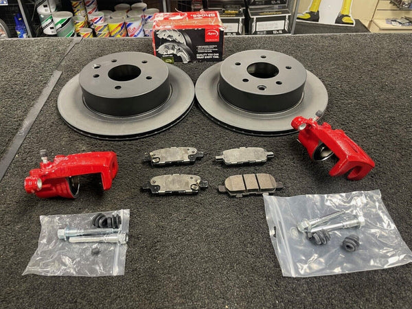 FOR JUKE ACENTA PREMIUM MK1 F15 REAR BRAKE CALIPER DISC PAD PARKING BRAKE SHOES