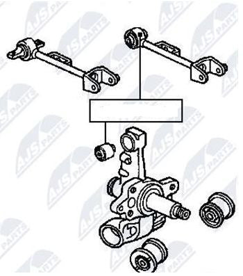 FOR  CIVIC CRV FRV STREAM REAR LOWER SUSPENSION HUB AXLE UPPER LINK ARM BUSH