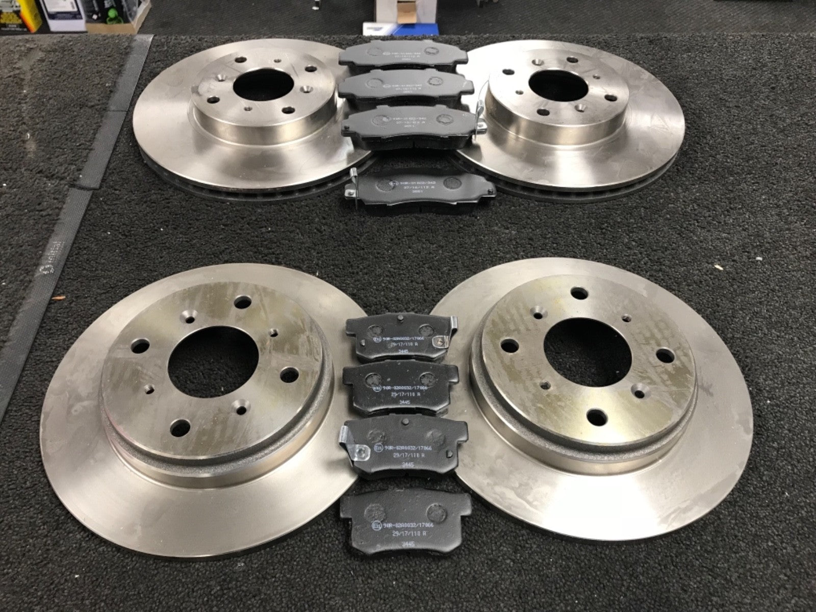 FOR HONDA PRELUDE 2.2 2.3 FRONT & REAR BRAKE DISCS & PADS 4 STUD