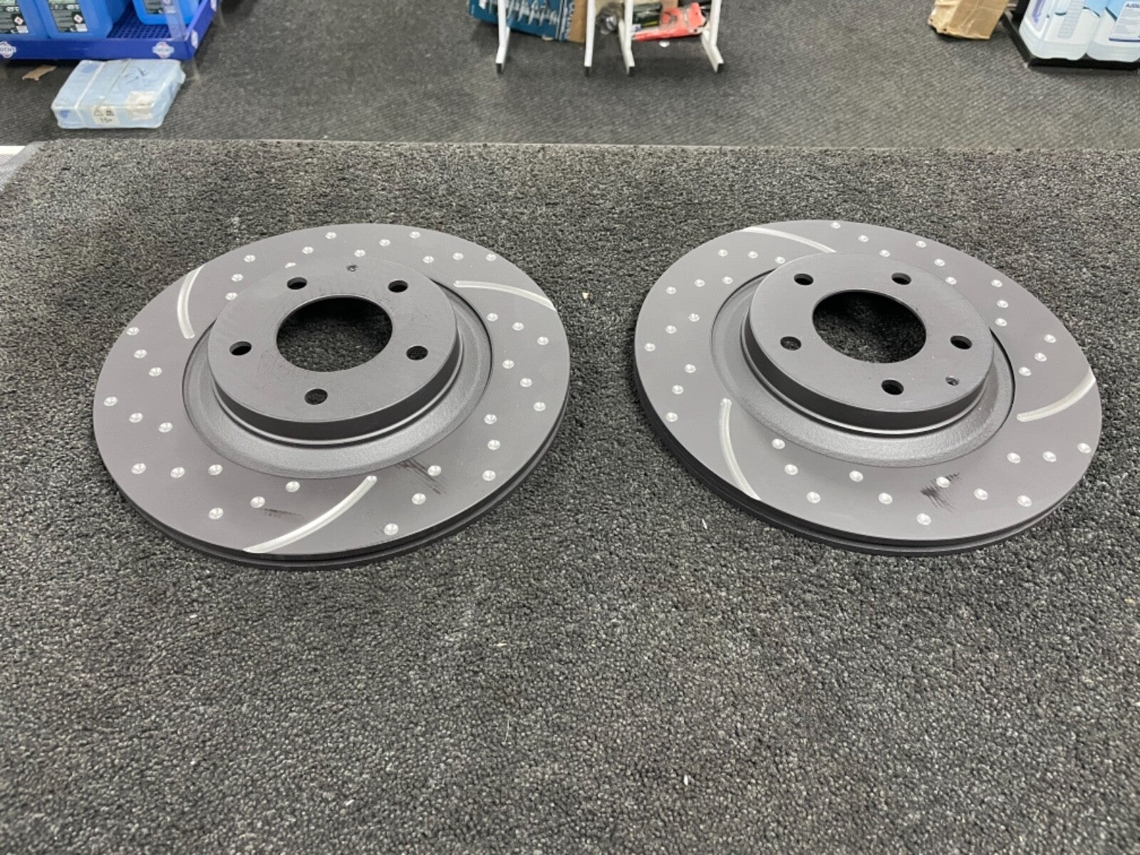 FOR MAZDA RX8  REAR PERFORMANCE BRAKE DISCS X 2 GROOVED