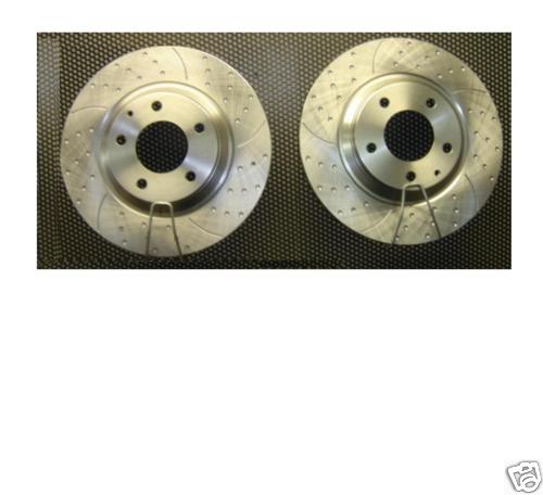 FOR MAZDA RX8  REAR GROOVED DIMPLED BRAKE DISCS 302MM