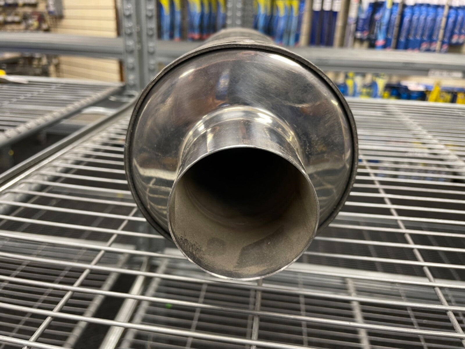 UNIVERSAL ROUND EXHAUST BACK BOX SILENCER MUFFLER  RESONATOR STAINLESS