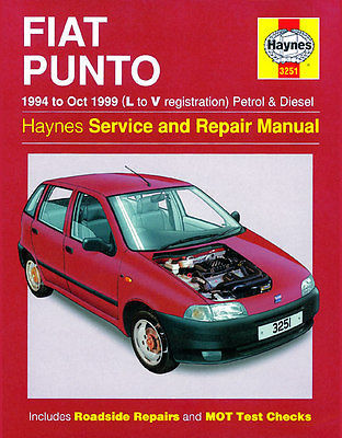 FOR HAYNES MANUAL FIAT PUNTO  94-OCT 99 L TO V REGISTRATION PETROL AND DIESEL 
