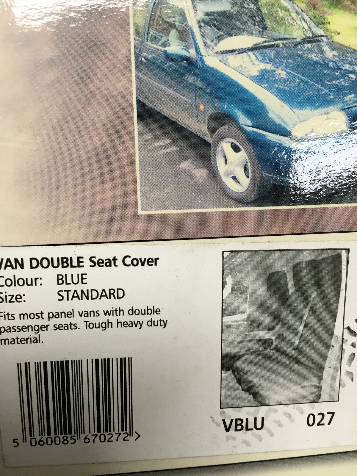 FORD TRANSIT IVECO DAILY HEAVY DUTY MUD OIL RESISTANT PASSENGER SEAT COVER BLUE
