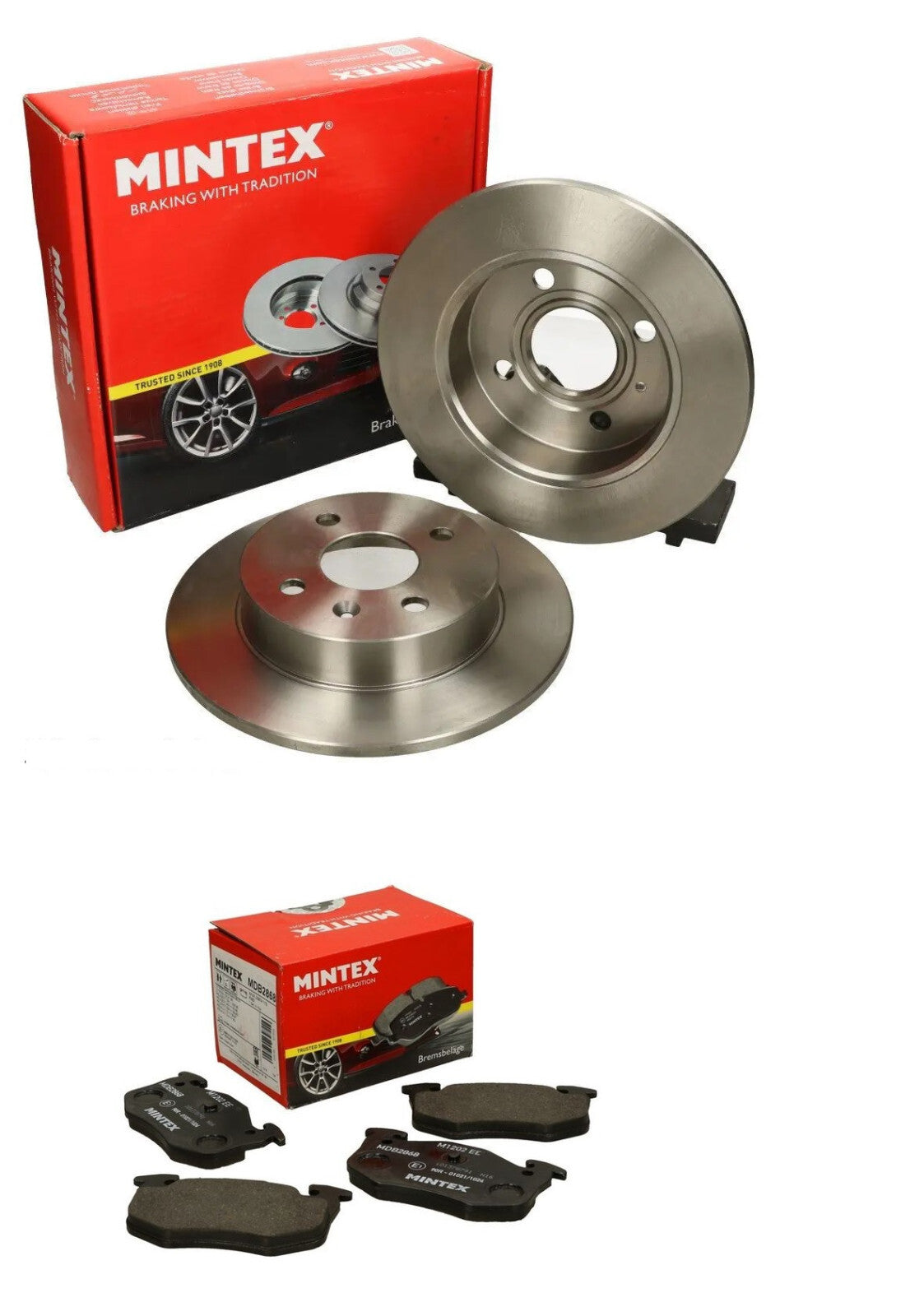 PEUGEOT 106 205 306 206 REAR BRAKE DISCS & MINTEX PADS