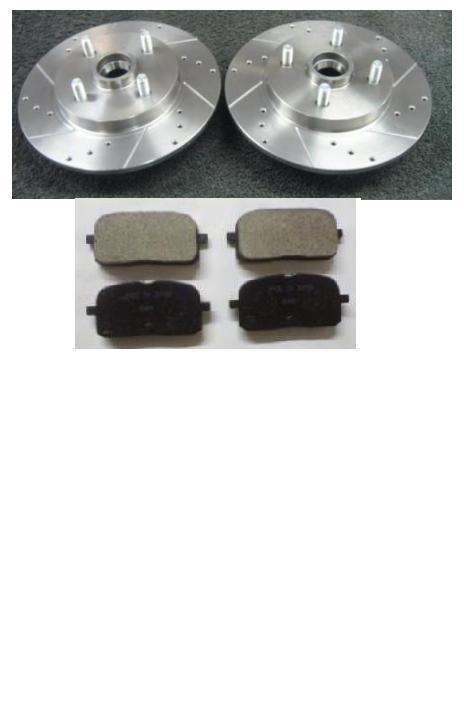 STARLET GLANZA EP91 EP82 DRILLED GROOVED BRAKE DISC BRAKE PADS REAR ABS