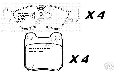 VAUXHALL VECTRA  BRAKE PADS SET FRONT & REAR X 8 1995>
