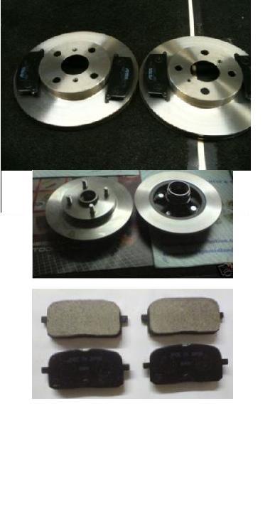 FOR TOYOTA GLANZA STARLET EP91 EP82 TURBO FRONT REAR BRAKE DISCS PADS NO ABS