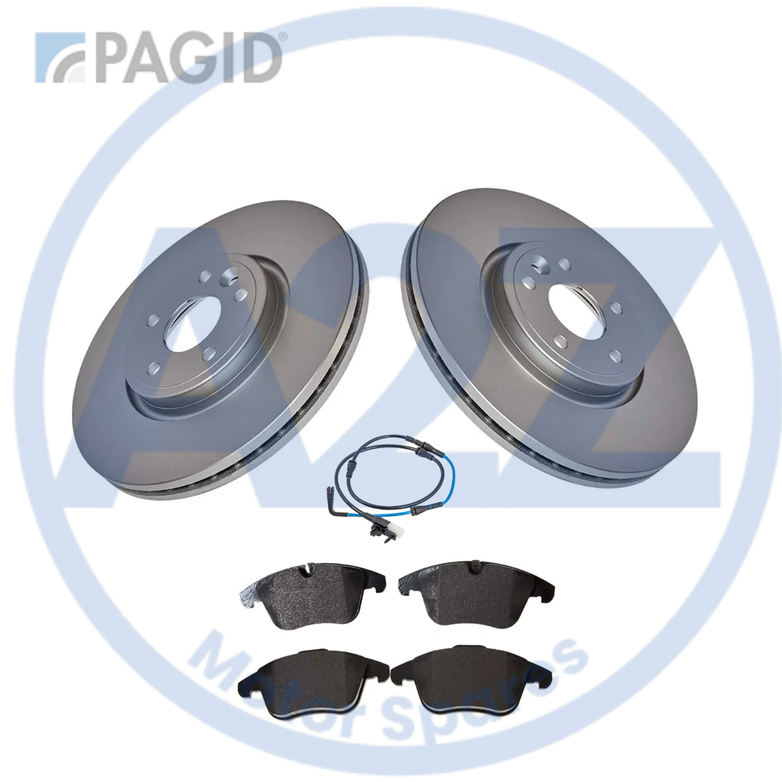 FRONT PAGID BRAKE DISCS & PADS FIT JAGUAR XE-R SPORT 2.0 MK1 X760