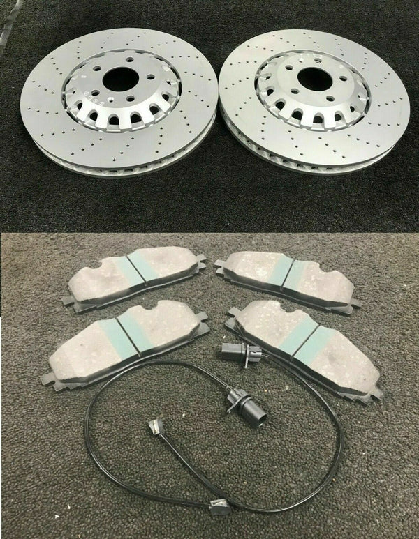 AUDI A7 A8 Q7 4M 2015-on CROSS DRILLED PERFORMANCE BRAKE DISC BRAKE PADS  375mm