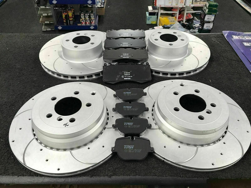 FOR RANGE ROVER EVOQUE FRONT REAR PERFORMANCE DRILLED GROOVED BRAKE DISCS PADS