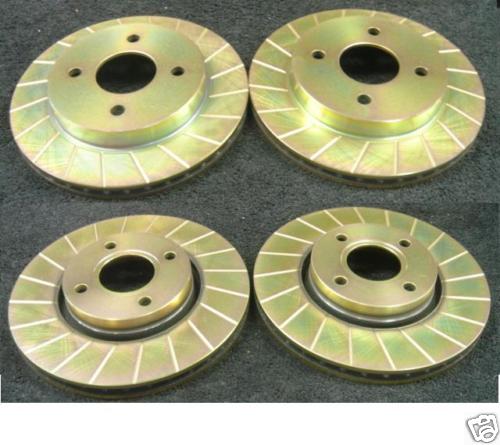 MONDEO ST24 ST200 GROOVED BRAKE DISC &BRAKE PADS FR RR
