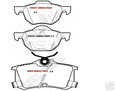 FOR HONDA ACCORD CDTI VTEC BRAKE PADS FRONT & REAR 2003 ON 