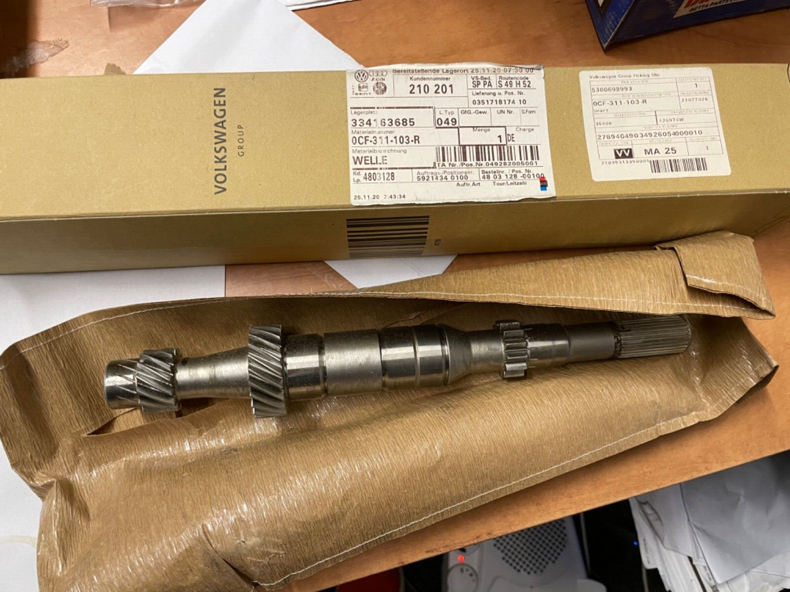 VW POLO UP SKODA FABIA SEAT IBIZA 1.0 GEARBOX INPUT SHAFT 0CF311103R *GENUINE*