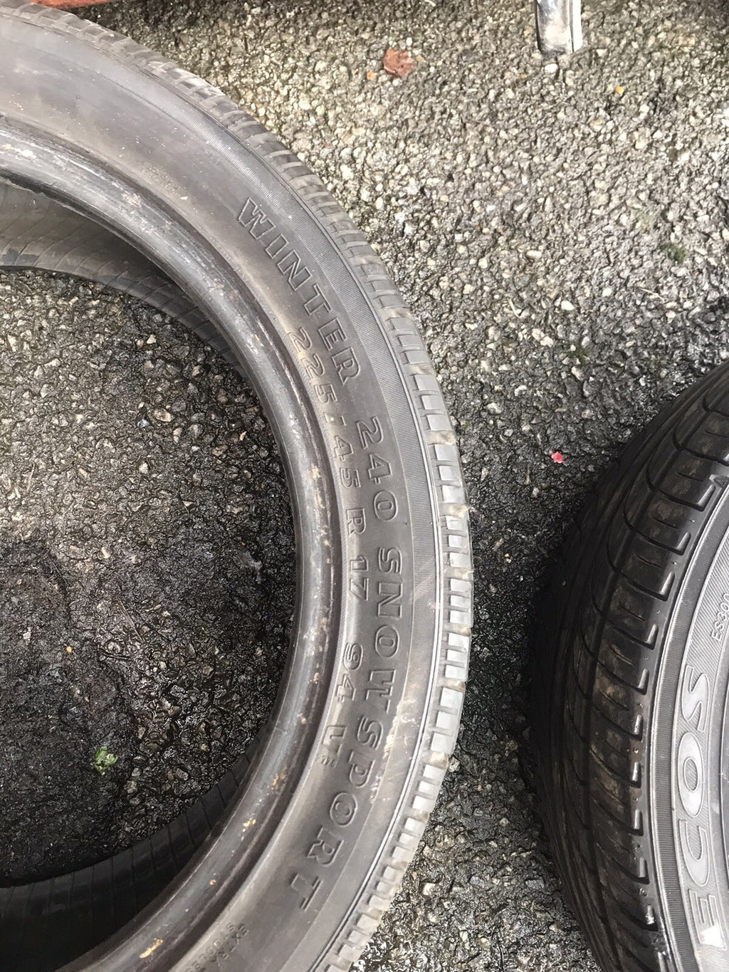 225 45 R17 93W Winter Tyre Used Good Tread
