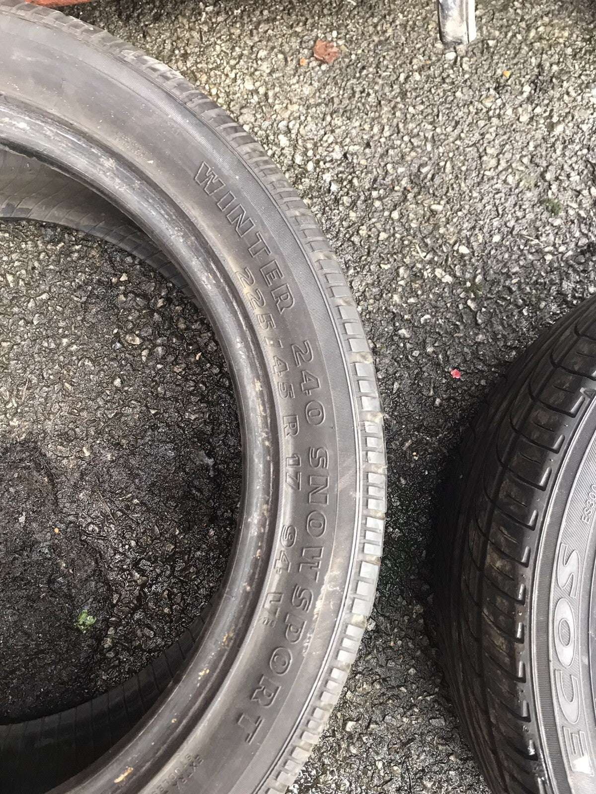 225 45 R17 93W Winter Tyre Used Good Tread