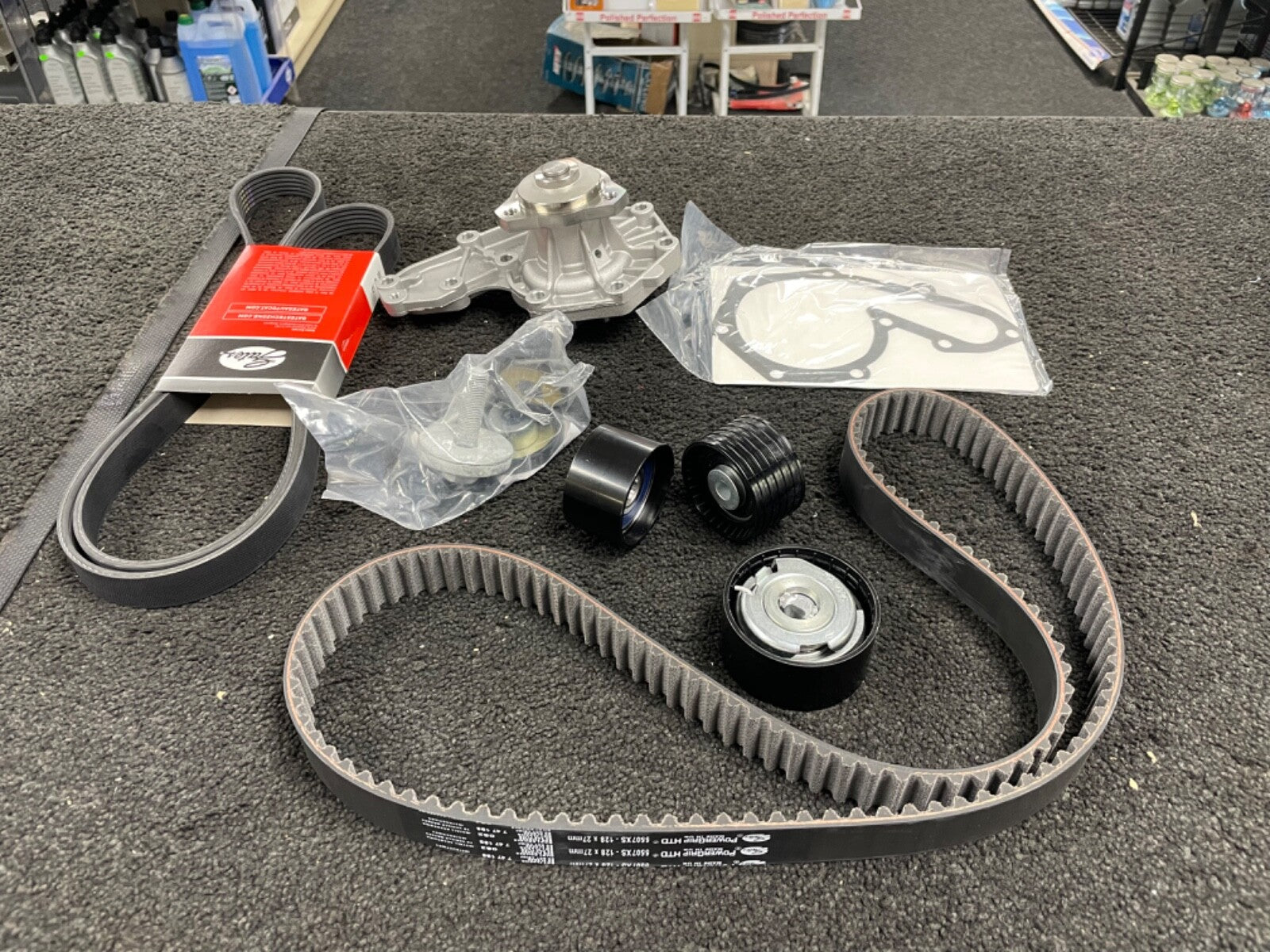 RENAULT CLIO 2.0 SPORT 182  TIMING BELT KIT AUX FAN BELT WATER PUMP PULLEY