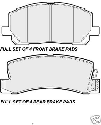 FOR LEXUS RX300 FRONT & REAR BRAKE PADS NEW 1999 to 2003 MODELS 