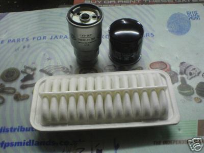 FOR TOYOTA YARIS 1.4 D4D 2001-2006 OIL FILTER AIR DIESEL FUEL FILTER SERVICE KIT