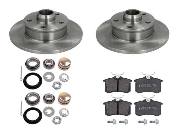 REAR BRAKE DISC BRAKE PADS WHEEL BEARINGS VW GOLF MK2 GTI CORRADO VR6 (1989-98)