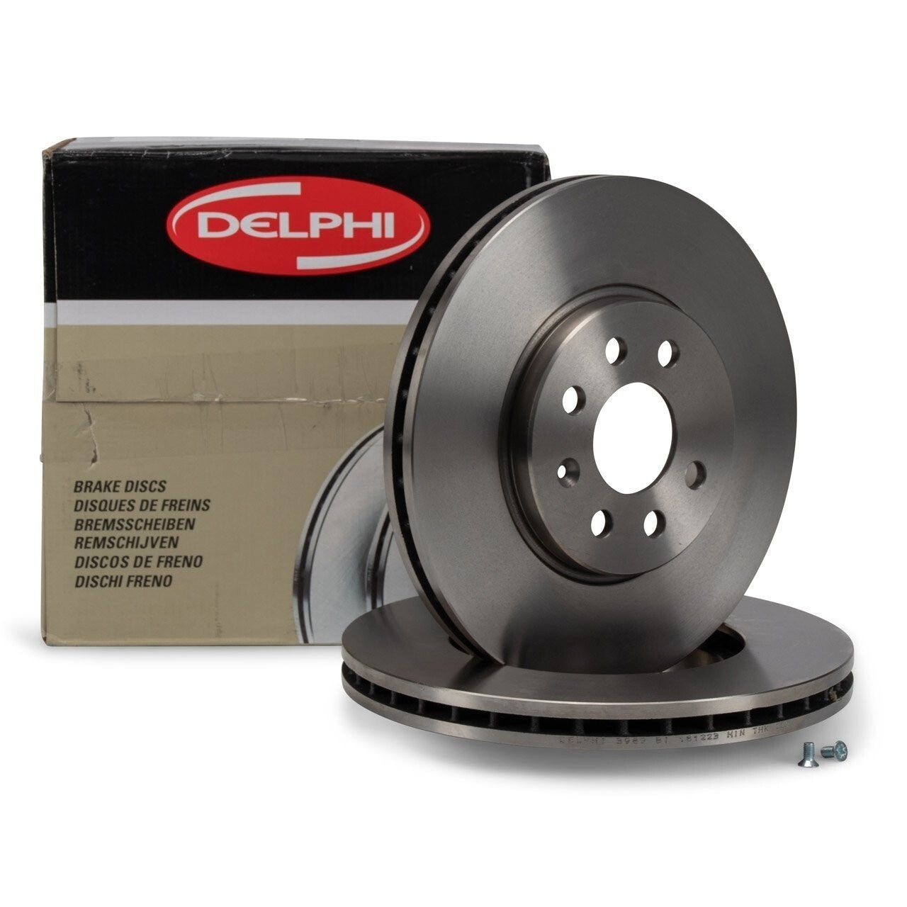 FRONT BRAKE DISCS PAIR ASTRA MERIVA COMBO 2004-11  280MM 93197712 DELPHI 4 STUD