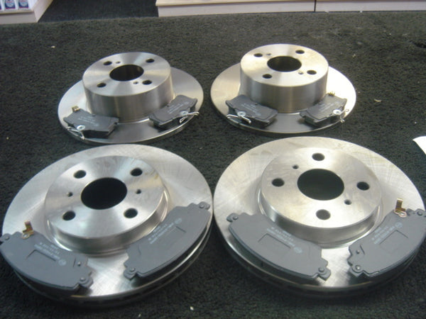 COROLLA VVTI 99-01 BRAKE DISCS PADS FRONT REAR