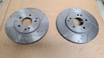 FOR MERCEDES C180 C200 C230 C240 C250 CLK FRONT DRILLED GROOVED BRAKE DISCS