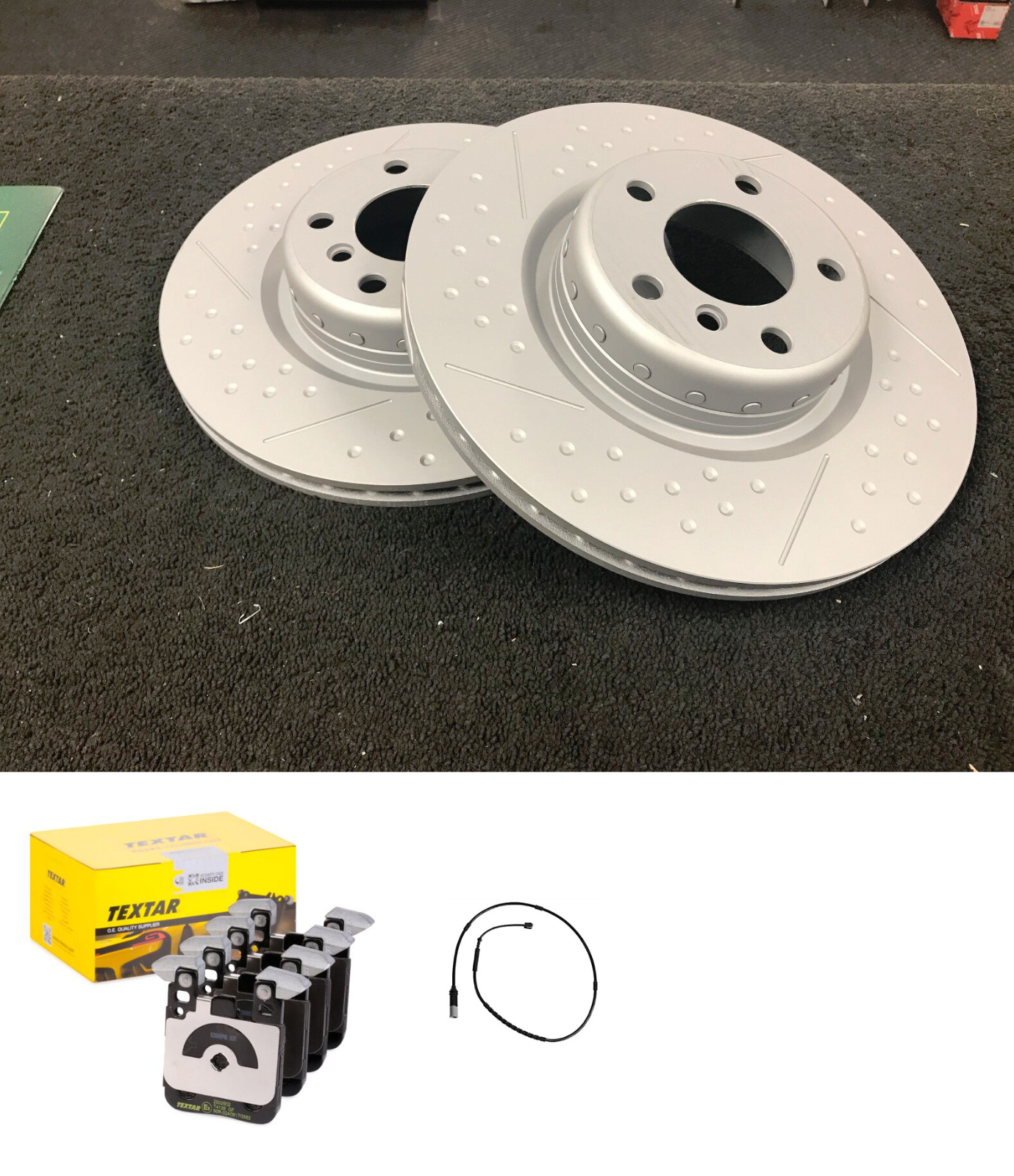 FOR BMW 3 SERIES 335D XDRIVE M SPORT TOURING (F31) 345MM REAR DISCS PADS SENSOR