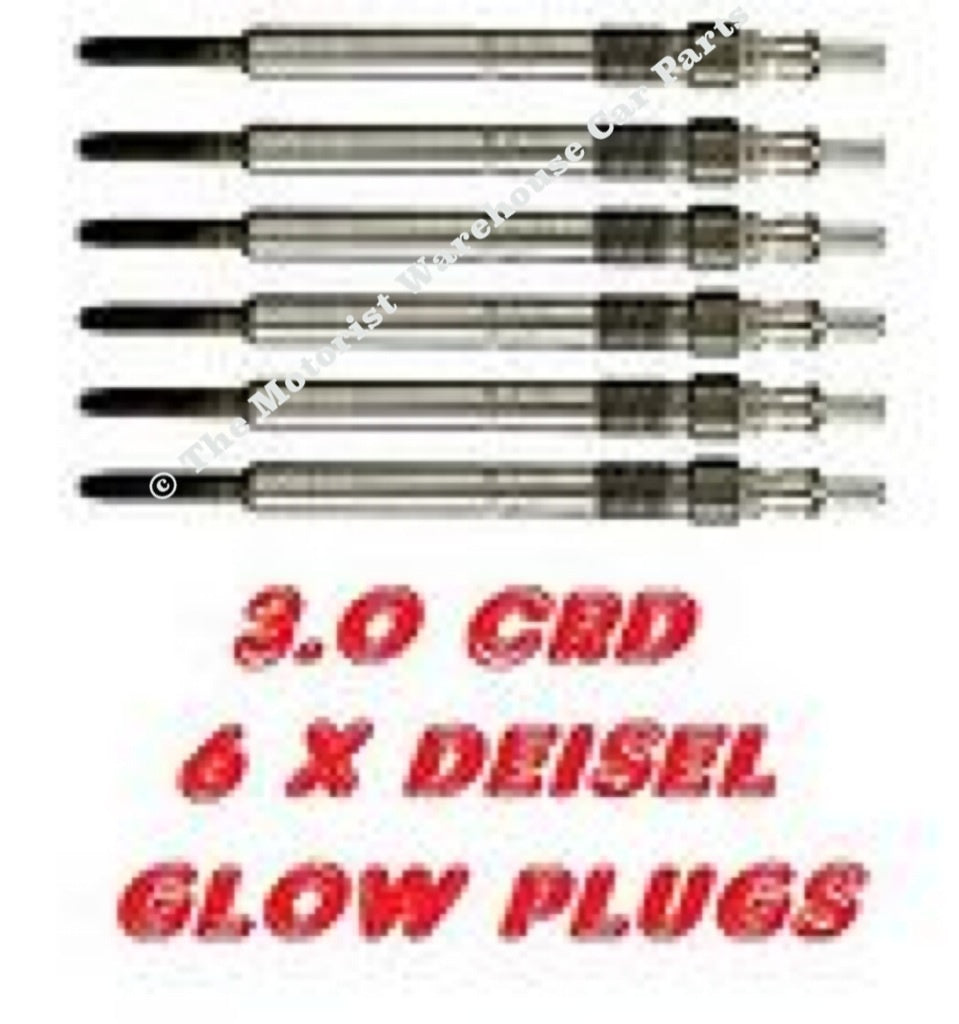 DIESEL HEATER GLOW PLUG PLUGS CHYRSLER 3.0 CRD FULL SET X 6 BRAND NEW 