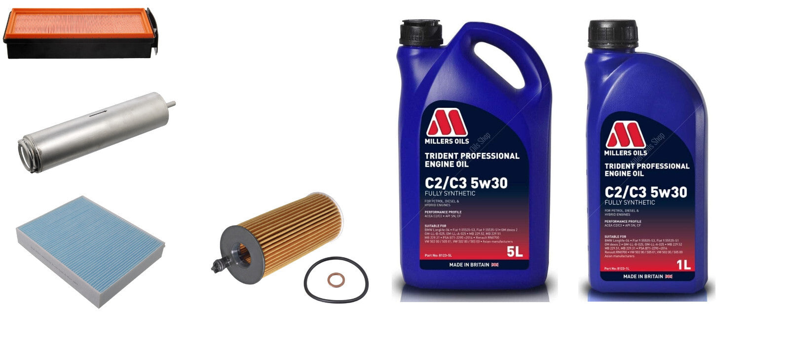 FOR BMW 3 SERIES 330D XDRIVE M SPORT TOURING (F31)  OIL AIR FUEL POLLEN FILTER