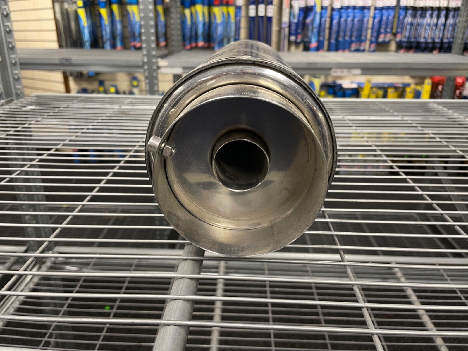 UNIVERSAL ROUND EXHAUST BACK BOX SILENCER MUFFLER  RESONATOR STAINLESS