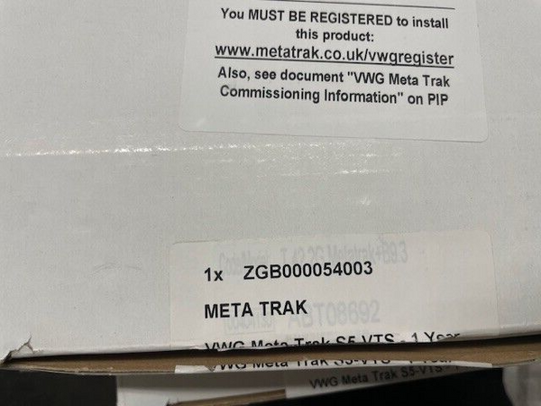 GENUINE  AUDI SKODA SEAT VW META TRAK TRACKER S5 VTS ZGB000054003 NEW
