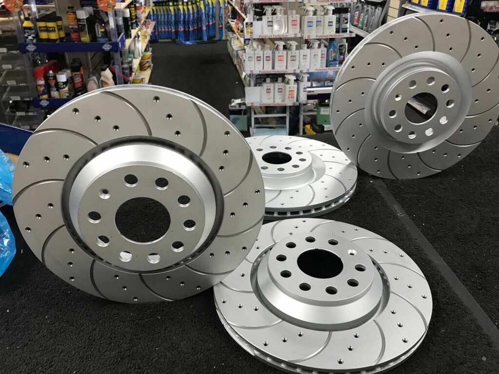 AUDI S3 QUATTRO 8V 2014ON BRAKE DISC DRILLED GROOVED  FRONT REAR