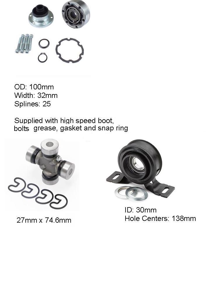 LONDON TAXI LTI TX4 PROPSHAFT REPAIR KIT UNIVERSAL JOINT REAR JOINT SUPPORT MOUN