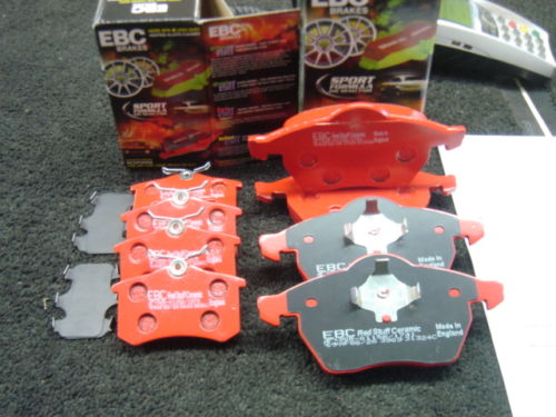 FOR VW GOLF VR6 EBC BRAKE PADS RED STUFF BRAKE PADS FRONT REAR