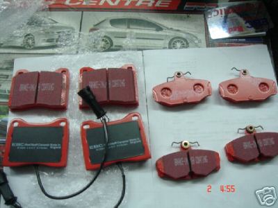 FORD SIERRA COSWORTH 2WD  BRAKE PADS EBC RED STUF FR RR